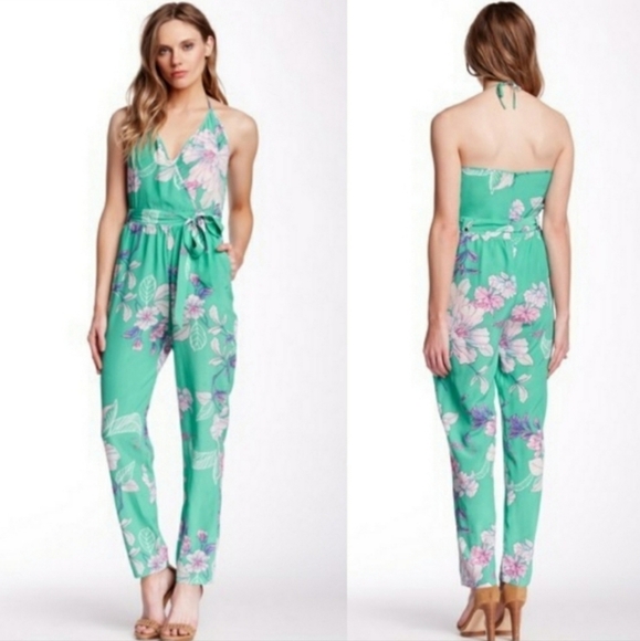 Beautiful Colorful Floral Yumi Kim x Anthropologie Silk Jumpsuit - Picture 7 of 10